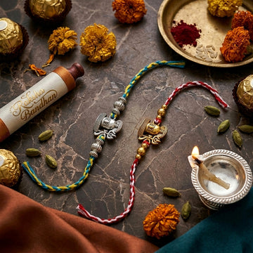 Shivling Rakhi Set with Traditional Sacred Thread