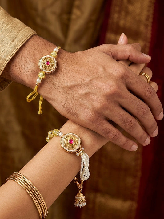 Pearl Bhaiya Bhabhi Rakhi Set
