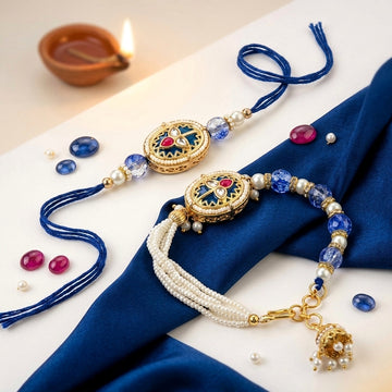 Royal Bhaiya Bhabhi Rakhi Set