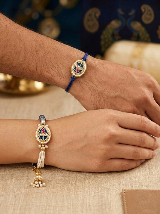 Royal Bhaiya Bhabhi Rakhi Set