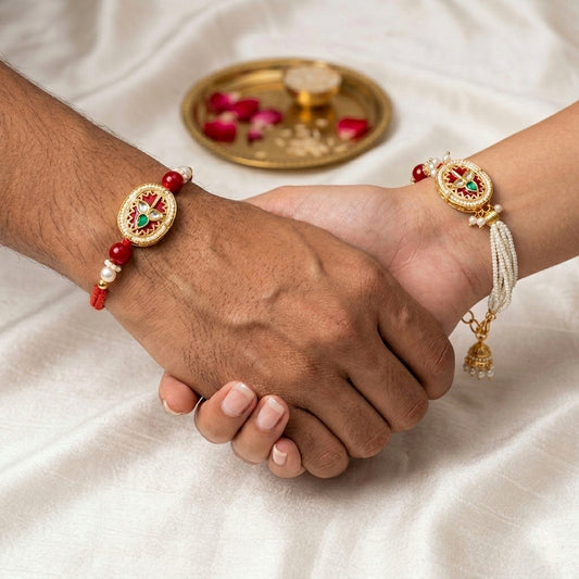 Elegance Bhaiya Bhabhi Rakhi Set
