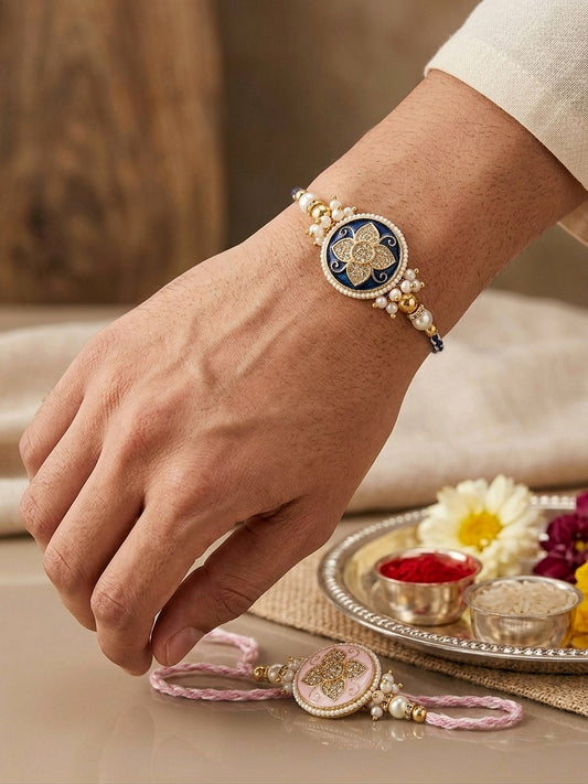 Royal Floral Rakhi Set
