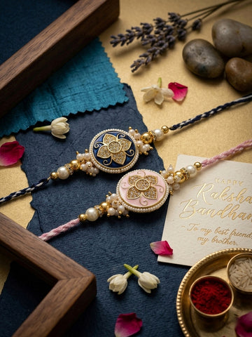 Royal Floral Rakhi Set