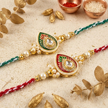 Pearl Paisley Rakhi Set