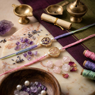 Pastel Pearl Designer Rakhi Set