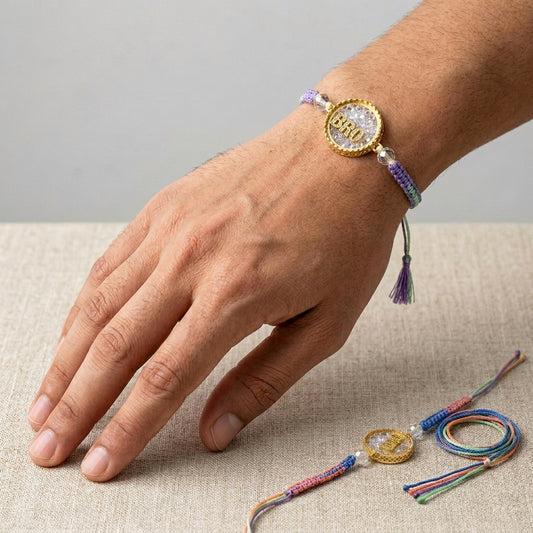 Premium Crystal Stone Rakhi Set