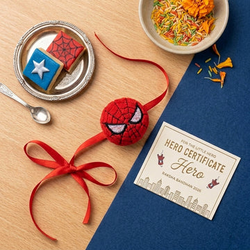Spider Hero Plush Kids Rakhi Set