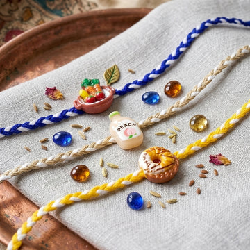 Cute Food Themed Kids Rakhi Set