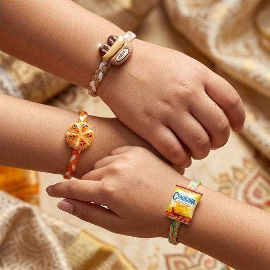 Kawaii Snack Lovers Rakhi Trio Set