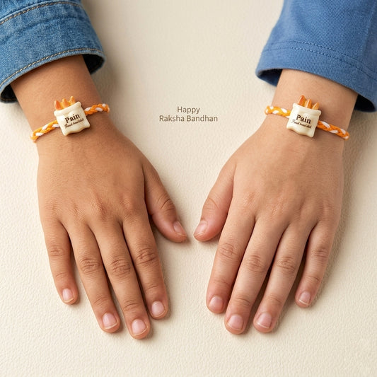 Mini Bread Charm Rakhi Set