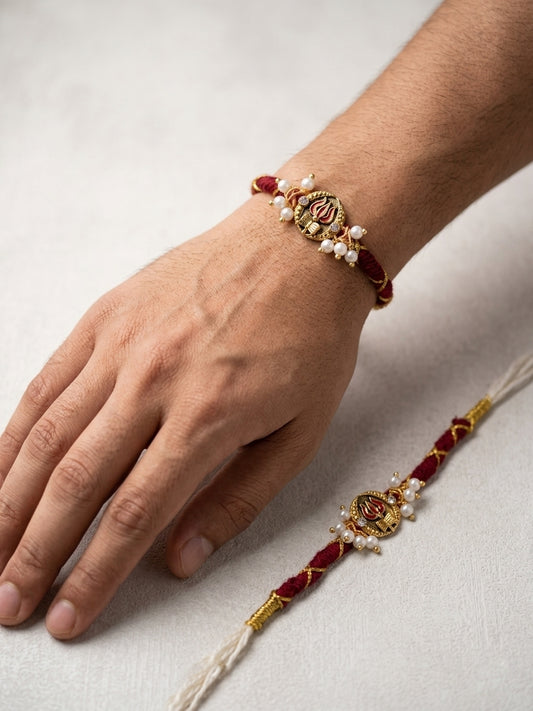 Ahoora Peacock Motif Rakhi