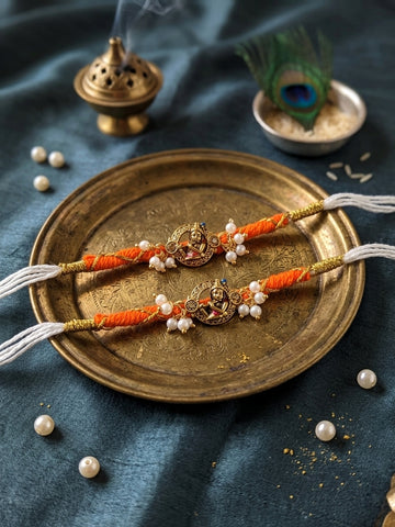Ahoora Peacock Motif Rakhi
