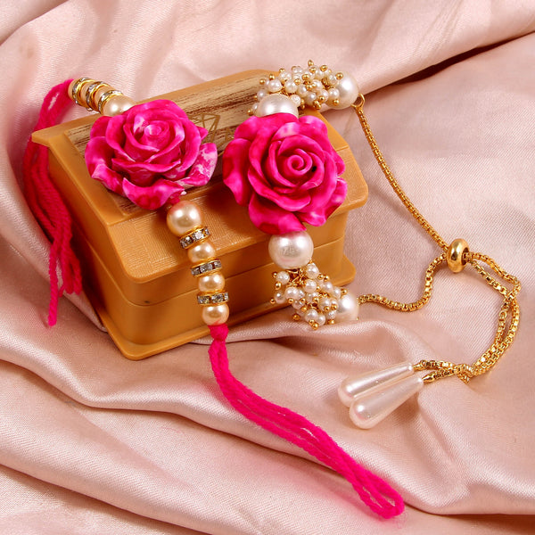 Bhaiya-Bhabhi Rose Rakhi Combo – Free Roli Chawal