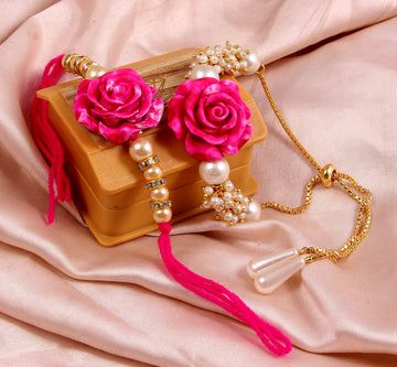 Bhaiya-Bhabhi Rose Rakhi Combo – Free Roli Chawal