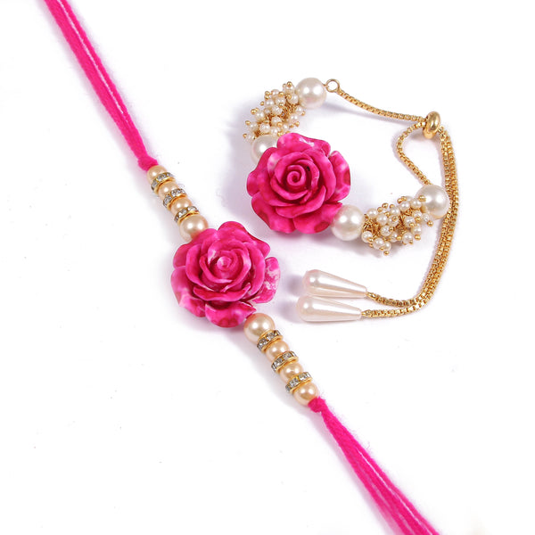 Bhaiya-Bhabhi Rose Rakhi Combo – Free Roli Chawal