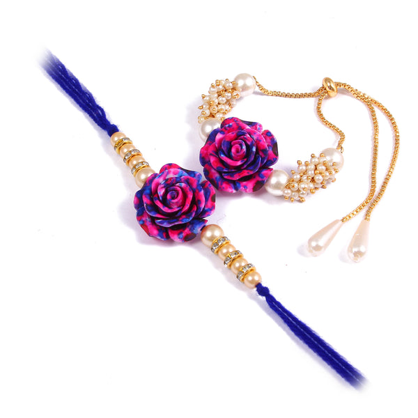 Bhaiya-Bhabhi Rose Rakhi Combo – Free Roli Chawal