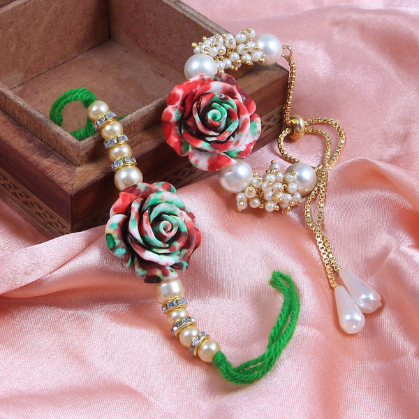 Bhaiya-Bhabhi Rose Rakhi Combo – Free Roli Chawal