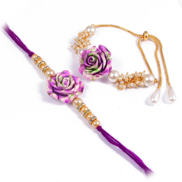 Bhaiya-Bhabhi Rose Rakhi Combo – Free Roli Chawal