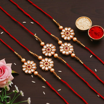 Traditional Rakhi Set with Free Chawal & Kumkum