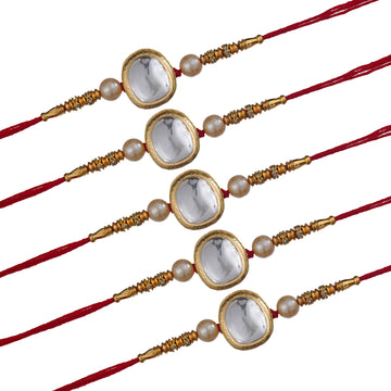 Traditional Chakra Rakhi Set with Free Kumkum & Chawal
