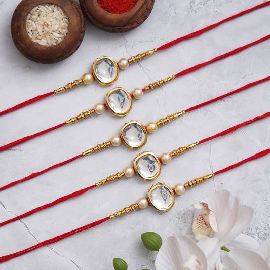 Traditional Chakra Rakhi Set with Free Kumkum & Chawal