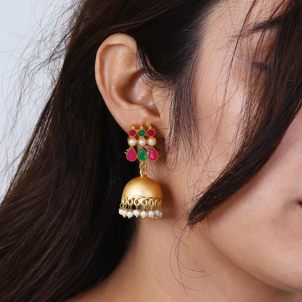 Jhumki Beads Brass Jhumki Earring