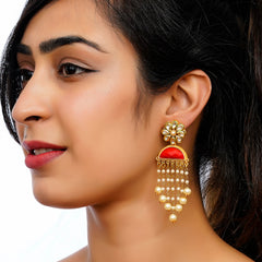 Gold-Toned Contemporary Chandbalis Earrings