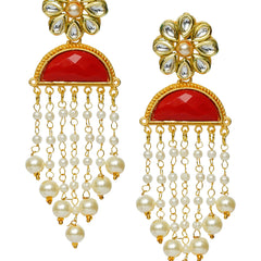 Gold-Toned Contemporary Chandbalis Earrings