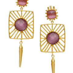 Pink danglers drops Earrings