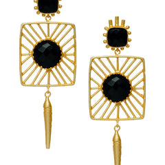 Black Danglers Drops Earrings