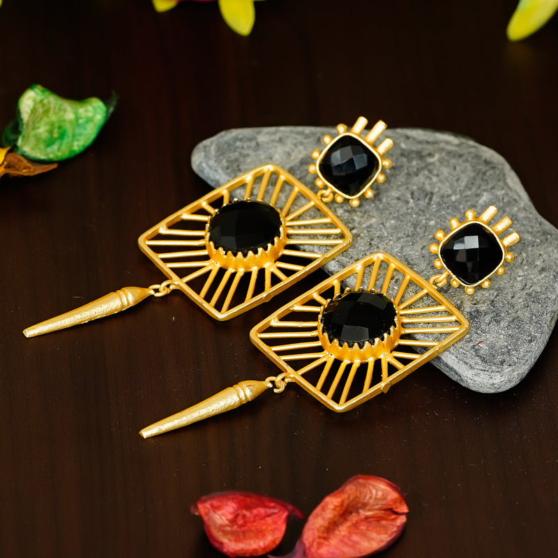 Black Danglers Drops Earrings