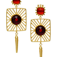 Maroon Danglers Earrings