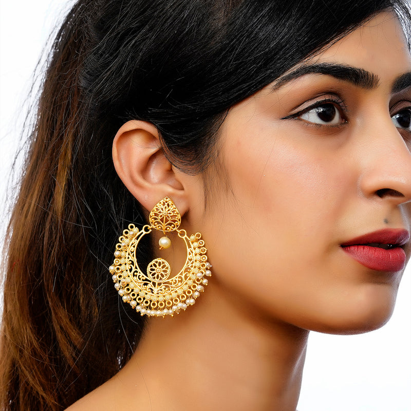 Traditional Beautiful Party Pearl Earrings For Women and Girls