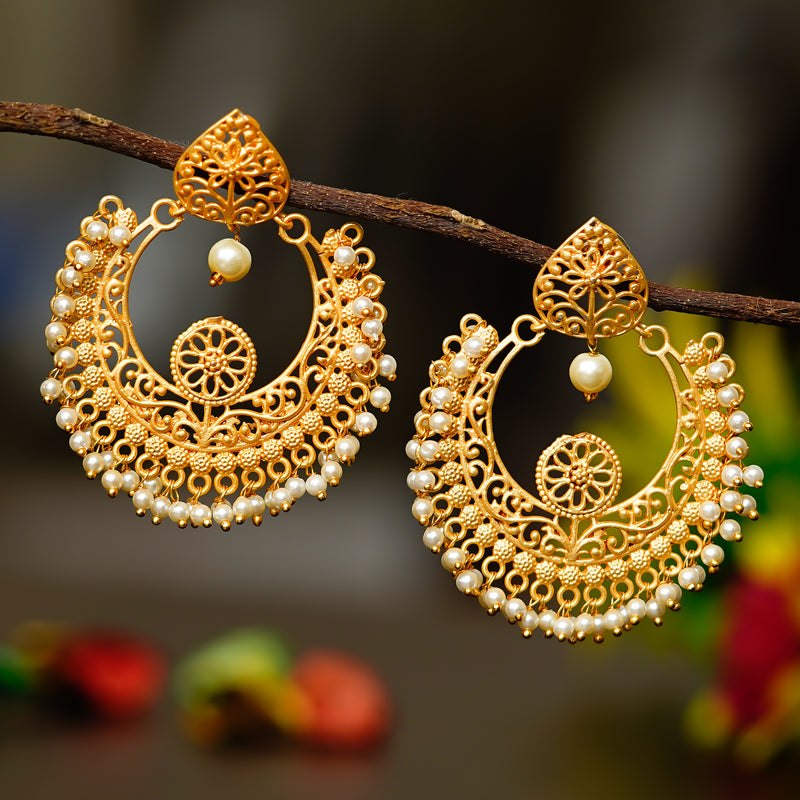 Traditional Beautiful Party Pearl Earrings For Women and Girls