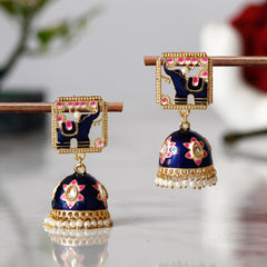 Traditional South Indian Temple Brass Earrings