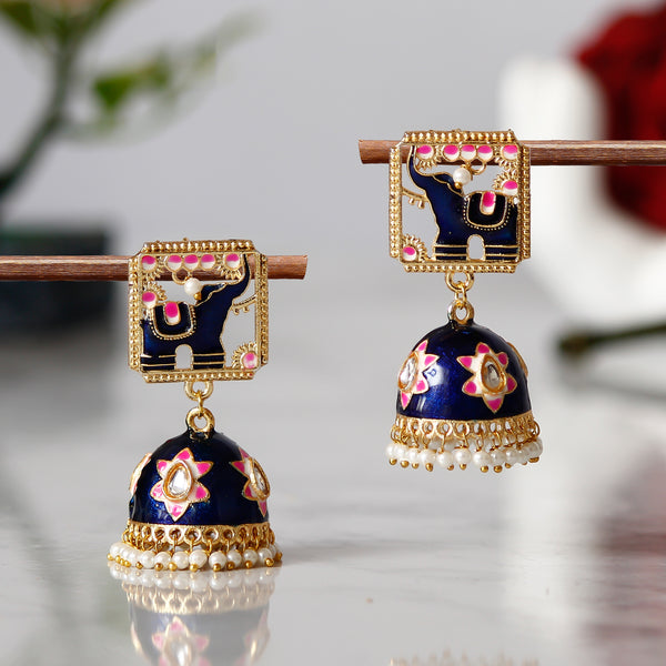 Traditional South Indian Temple Brass Earrings