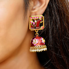 Traditional South indian Temple Brass earrings