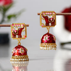 Traditional South indian Temple Brass earrings