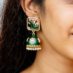 Traditional South indian Temple Brass earrings