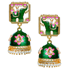 Traditional South indian Temple Brass earrings