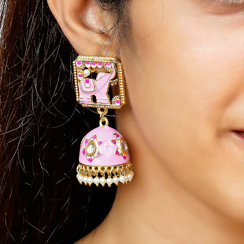Traditional South Indian Temple Brass Earrings