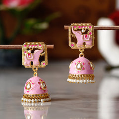 Traditional South Indian Temple Brass Earrings
