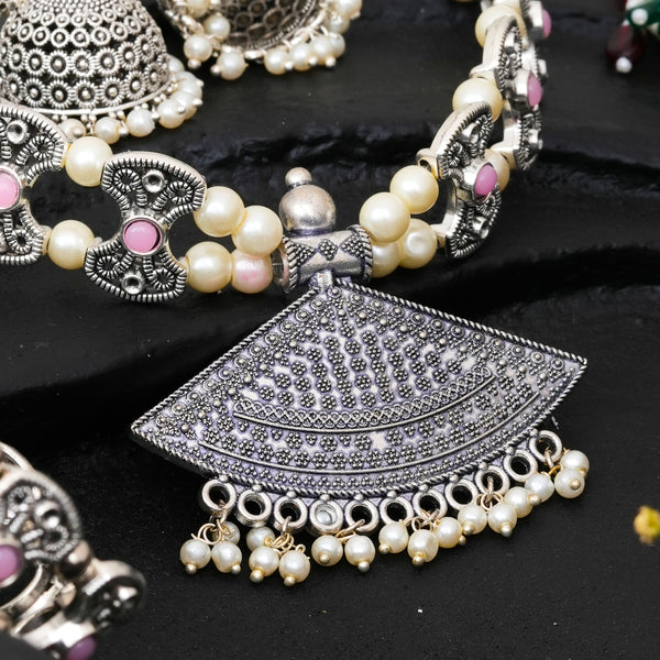 Brass Silver Jewel Set