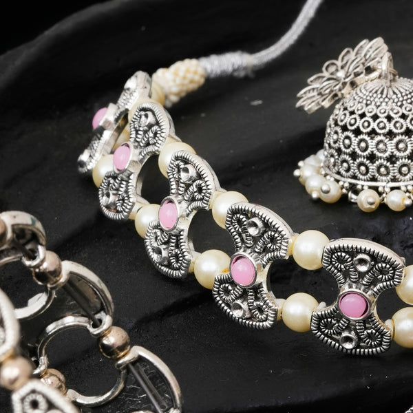 Brass Silver Jewel Set