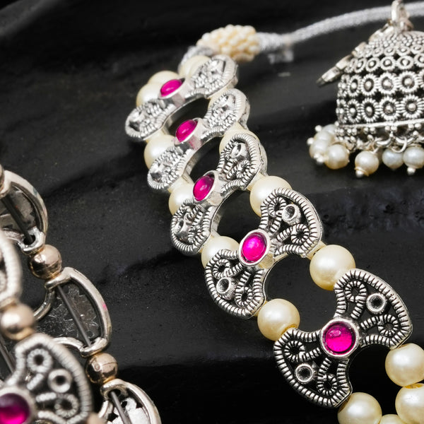 Brass Silver Jewel Set