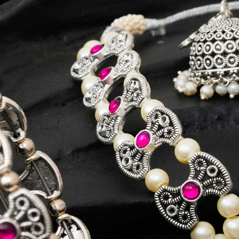 Brass Silver Jewel Set