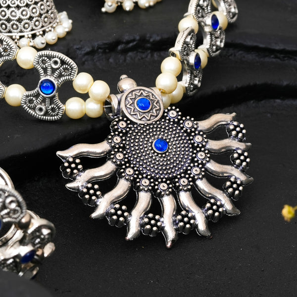 Brass Silver Jewel Set