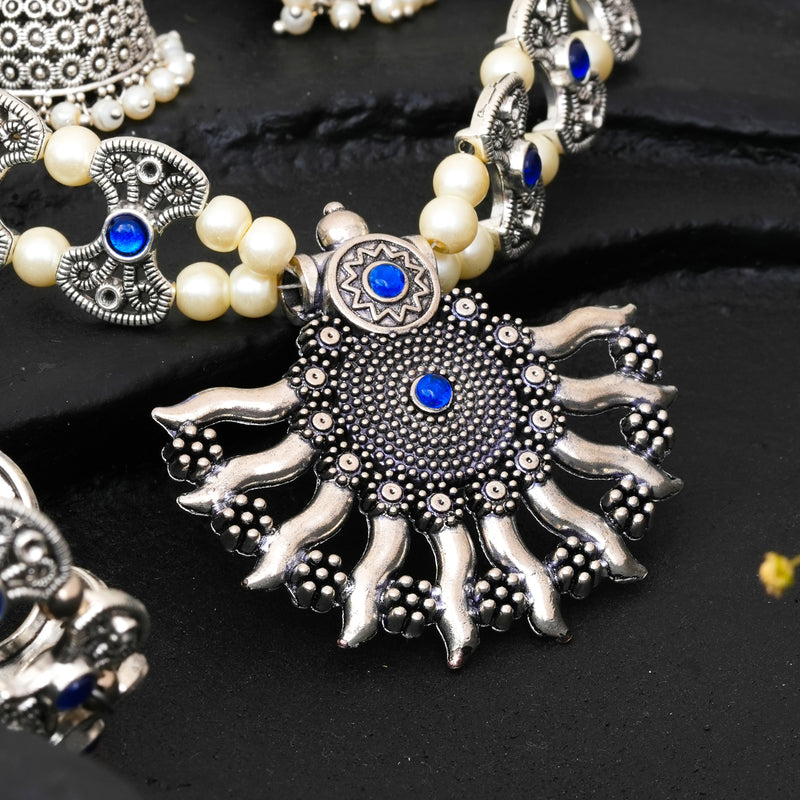 Brass Silver Jewel Set