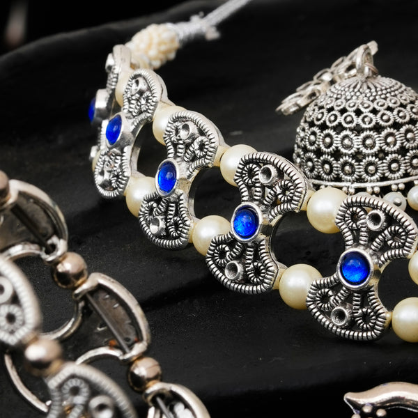 Brass Silver Jewel Set