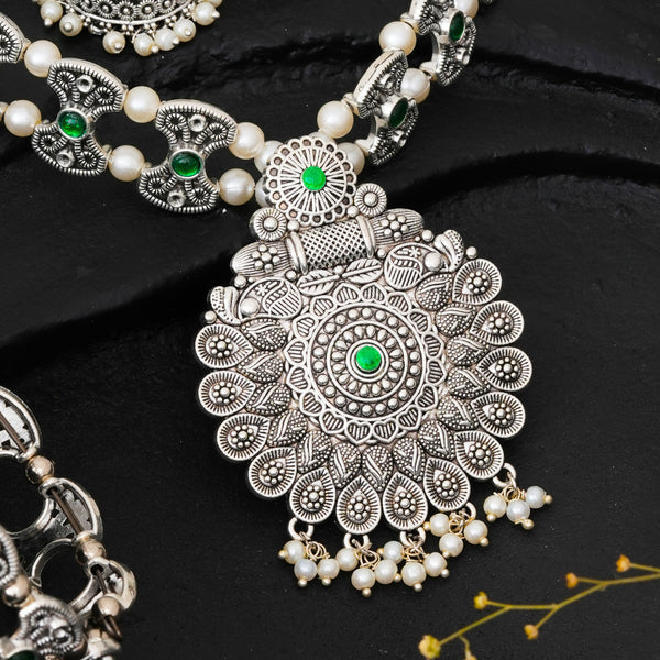 Brass Silver Jewel Set